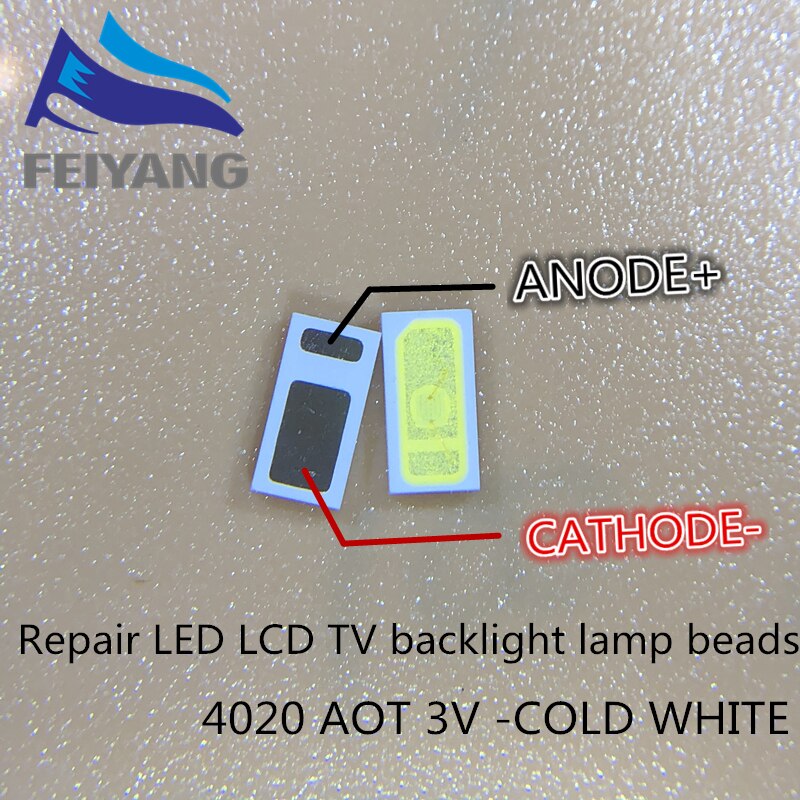 AOT-100pcs LED Ʈ 0.5W 3V 4020 48LM  ȭƮ L..
